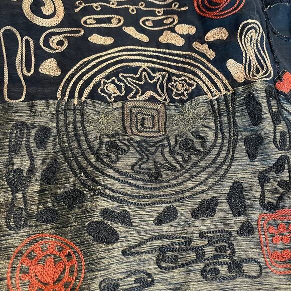 Vintage Chico’s Women's Silk Asian Embroidered Button Front Jacket Plus Size - Picture 4 of 7